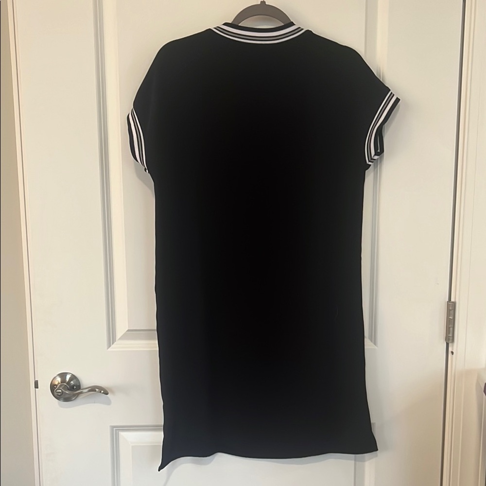 Zara Navy Sporty Mock Neck Mini Dress - Picture 4 of 4